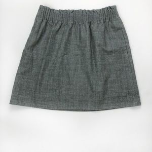 J Crew Grey Wool City Mini Skirt Size 4